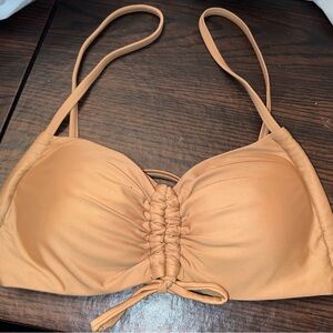 Aerie Ruched Bandeau Bikini Top size Medium
